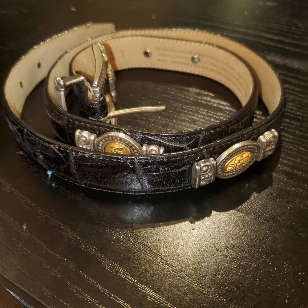 Brighton Belt Gold, Coins, Metal, Bronze, Leather, Coastal Grandma, Scandi, goth